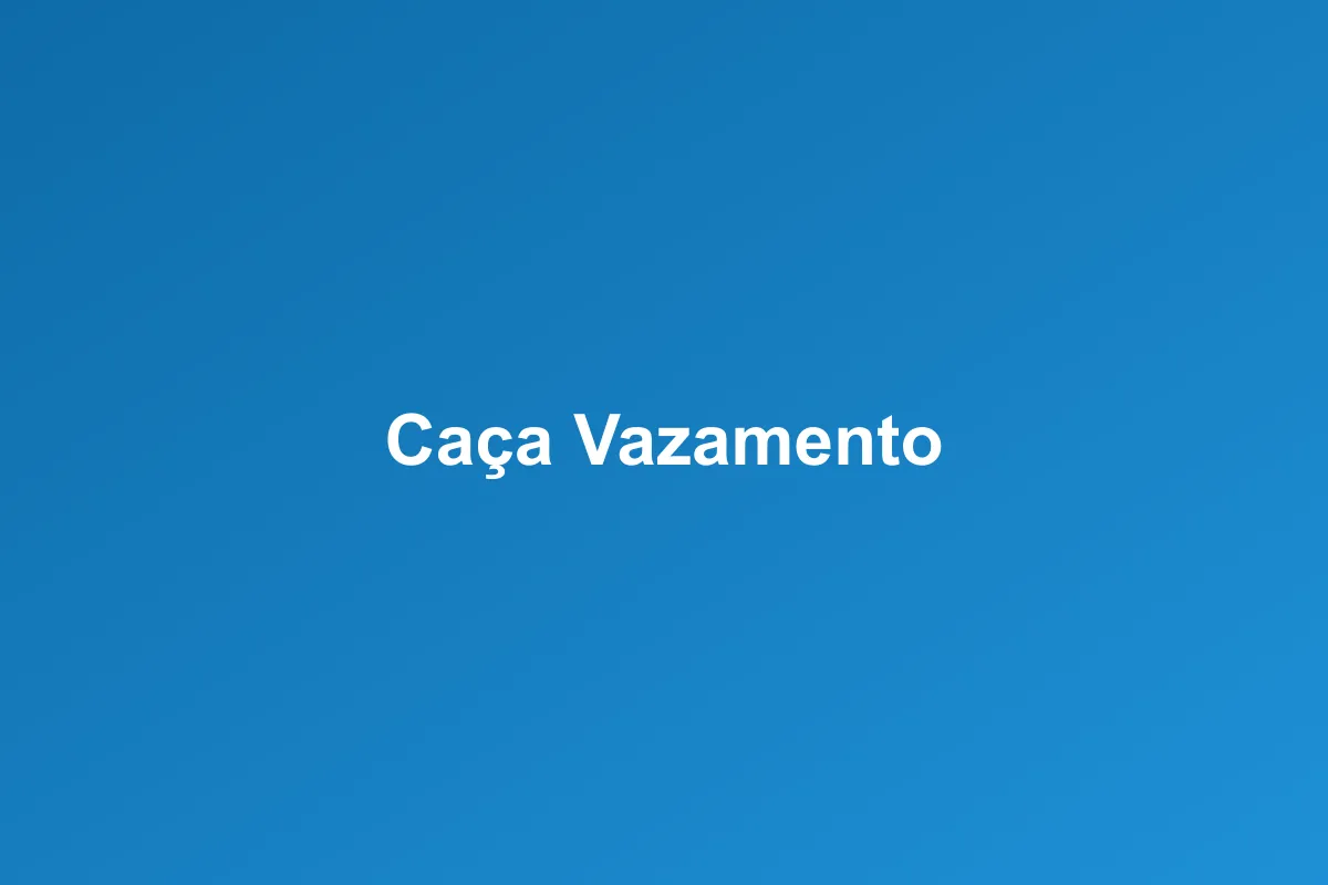 Caça vazamentos em Natal – detecção precisa e não invasiva