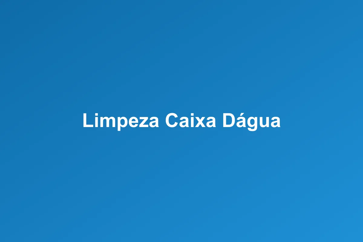 Limpeza de caixa d'água em Natal